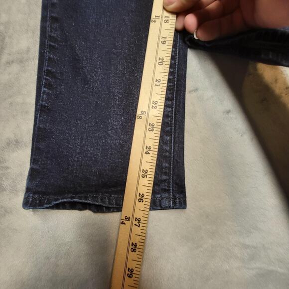 Bonobos Jeans Mens 34x26 Blue Dark Wash Stretch Denim 5-Pocket Zip Fly Casual - Picture 6 of 9